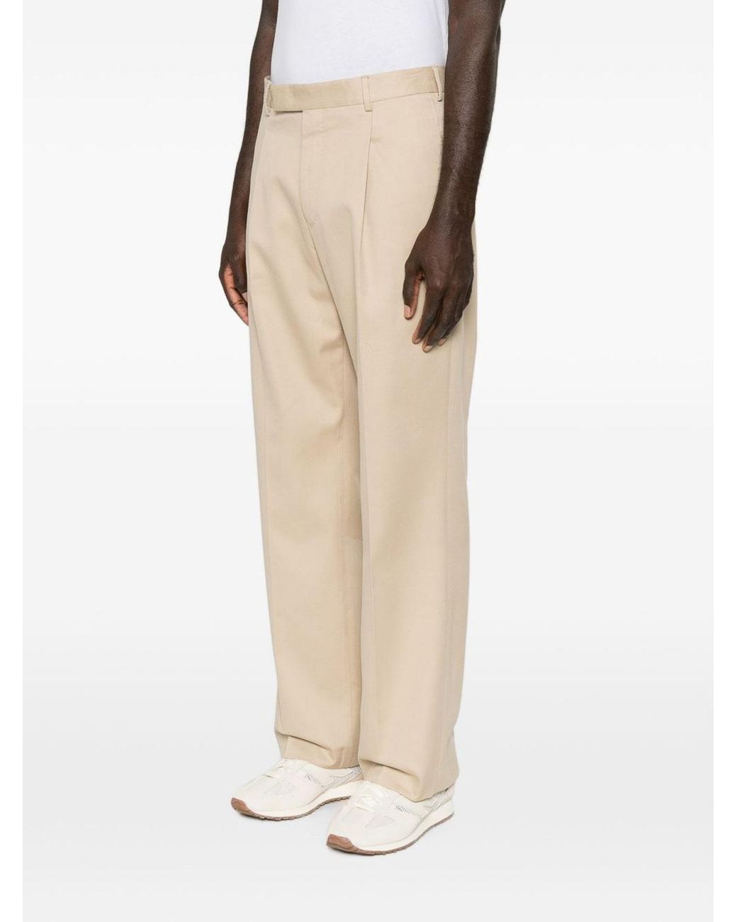 PT Torino Natural Cotton-Wool Blend Smart-Casual Trousers for men
