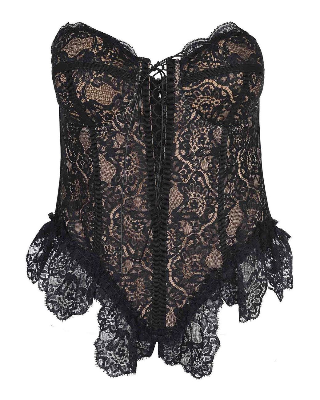 GIUSEPPE DI MORABITO Black Bustier Made Of Polyamide