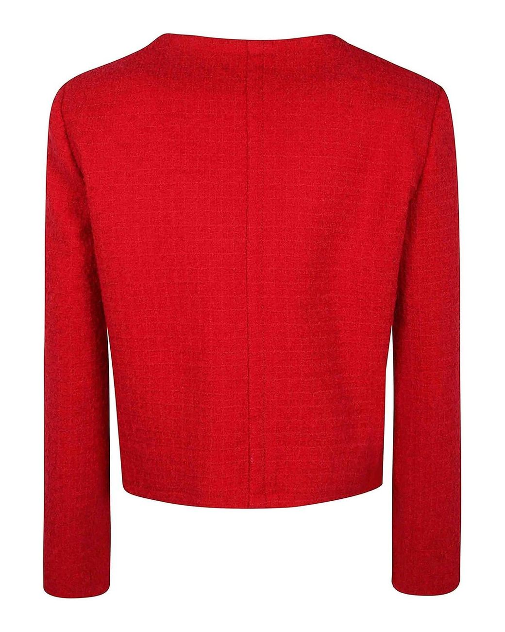 Patou Red No Collar Box Jacket