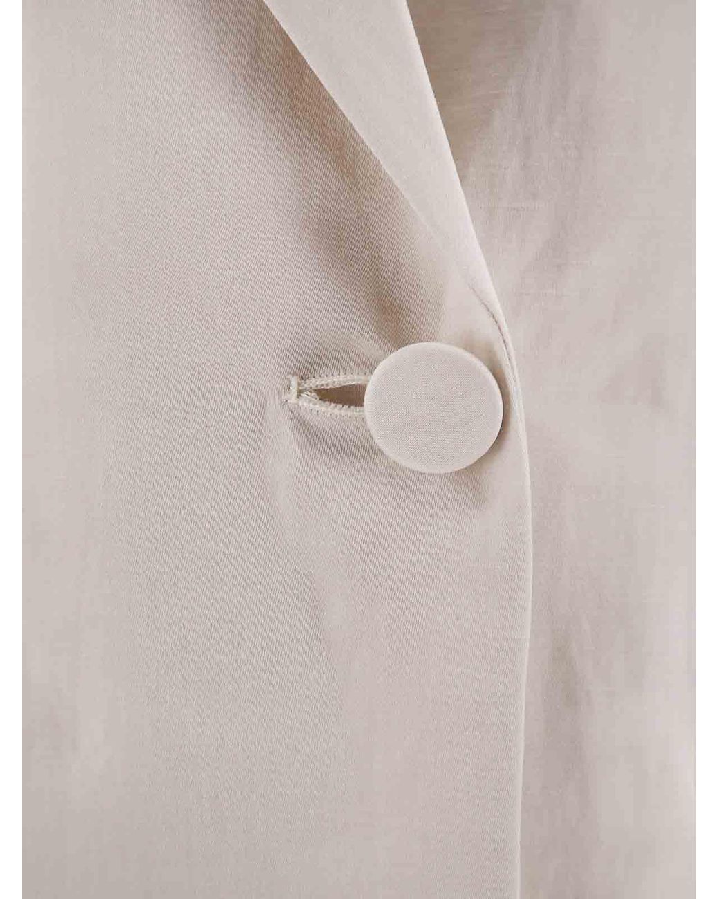 Alysi White Double-Breasted Blazer