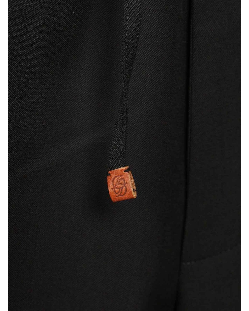 Drole de Monsieur Black Droit Laine Trousers for men