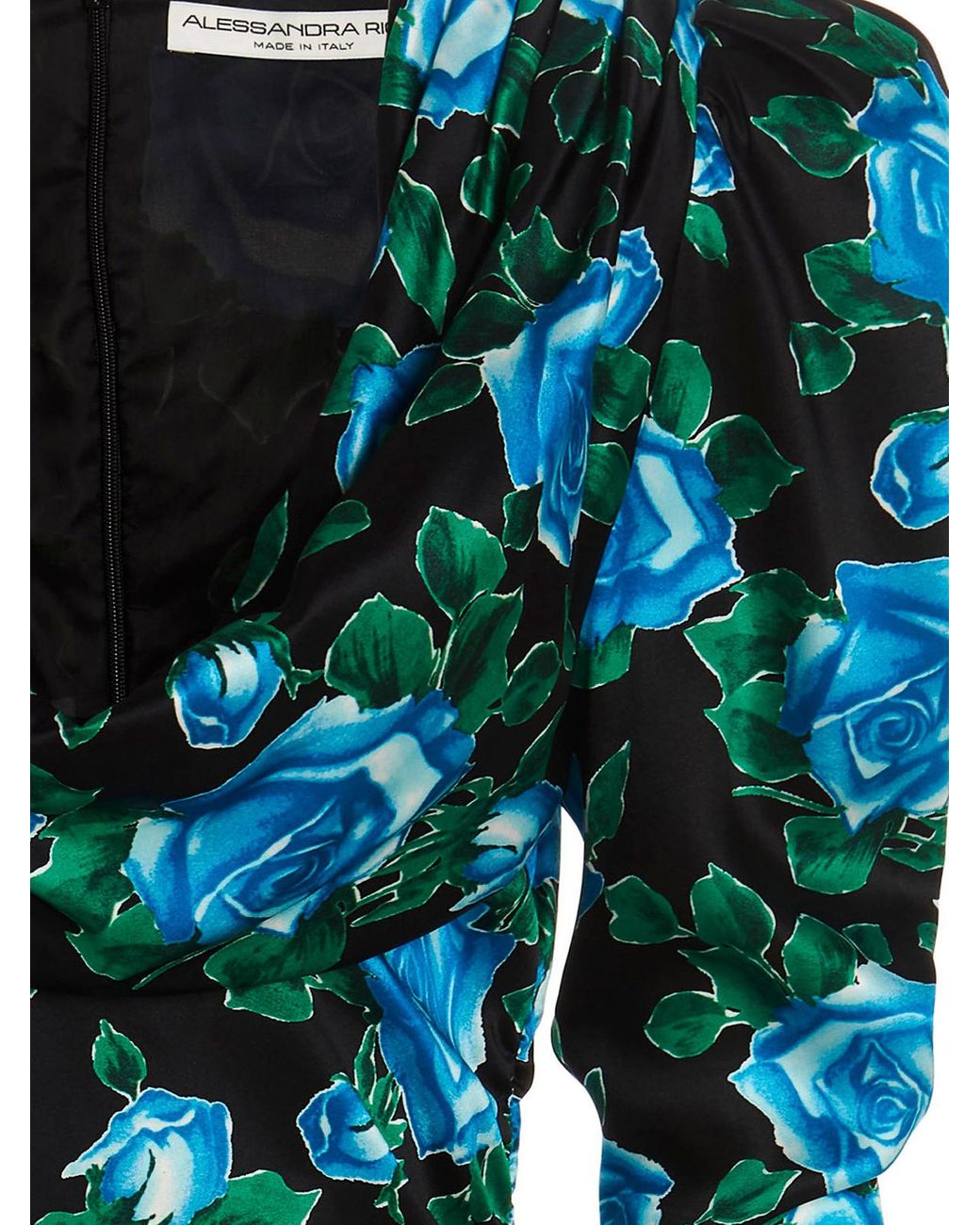Alessandra Rich Blue Silk Mini Dress