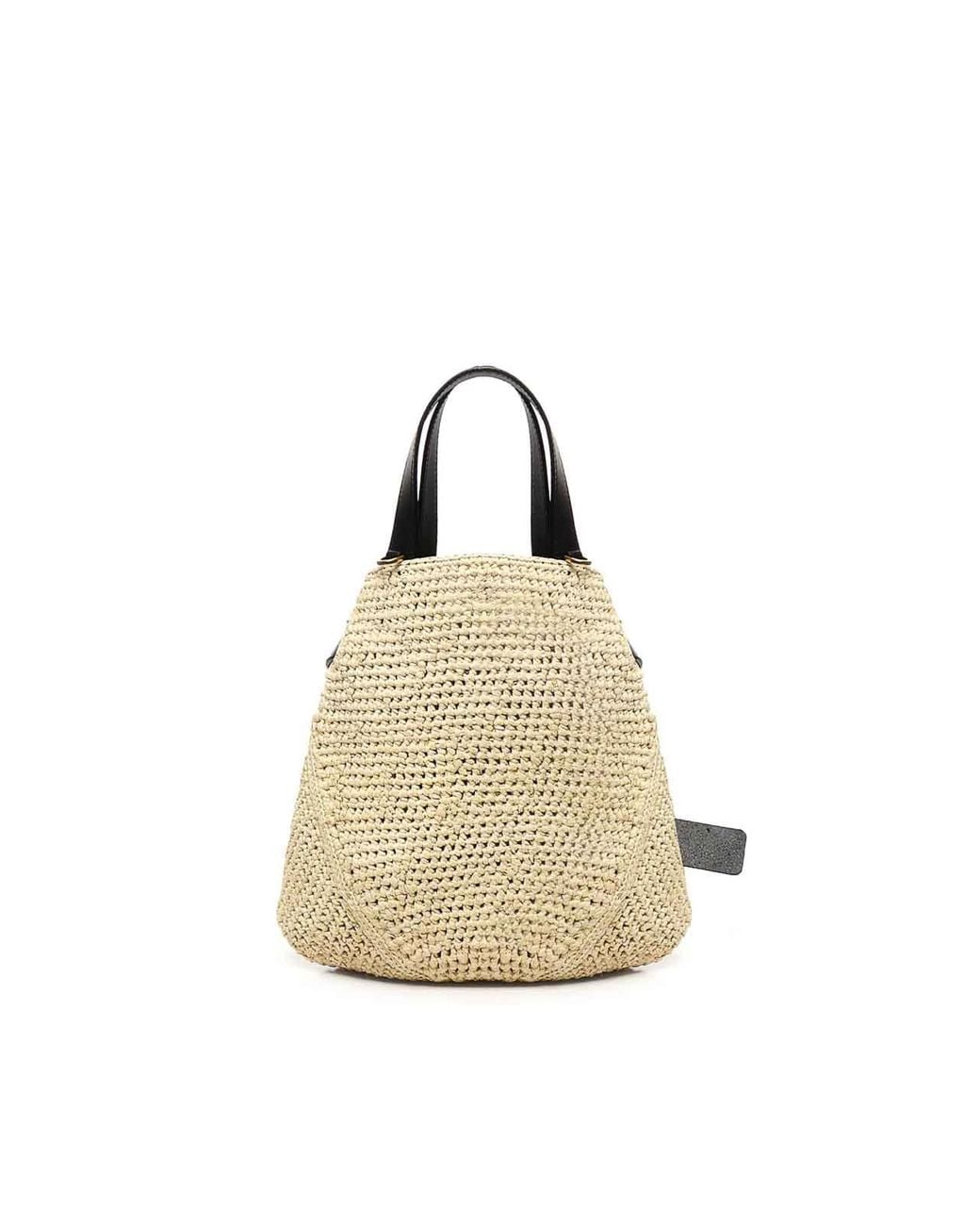Borsa Shopper Mini Perforata di Loewe in White