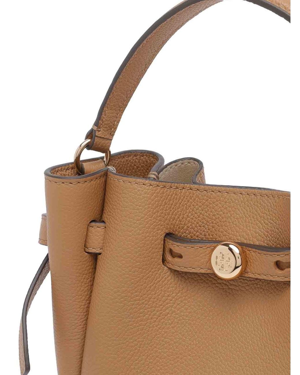 Tory Burch Brown Romy Mini Bucket Bag
