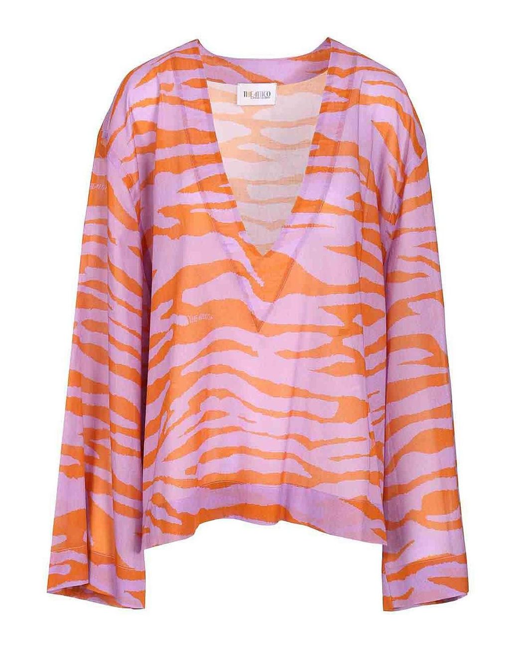 The Attico Pink Animal Print Blouse