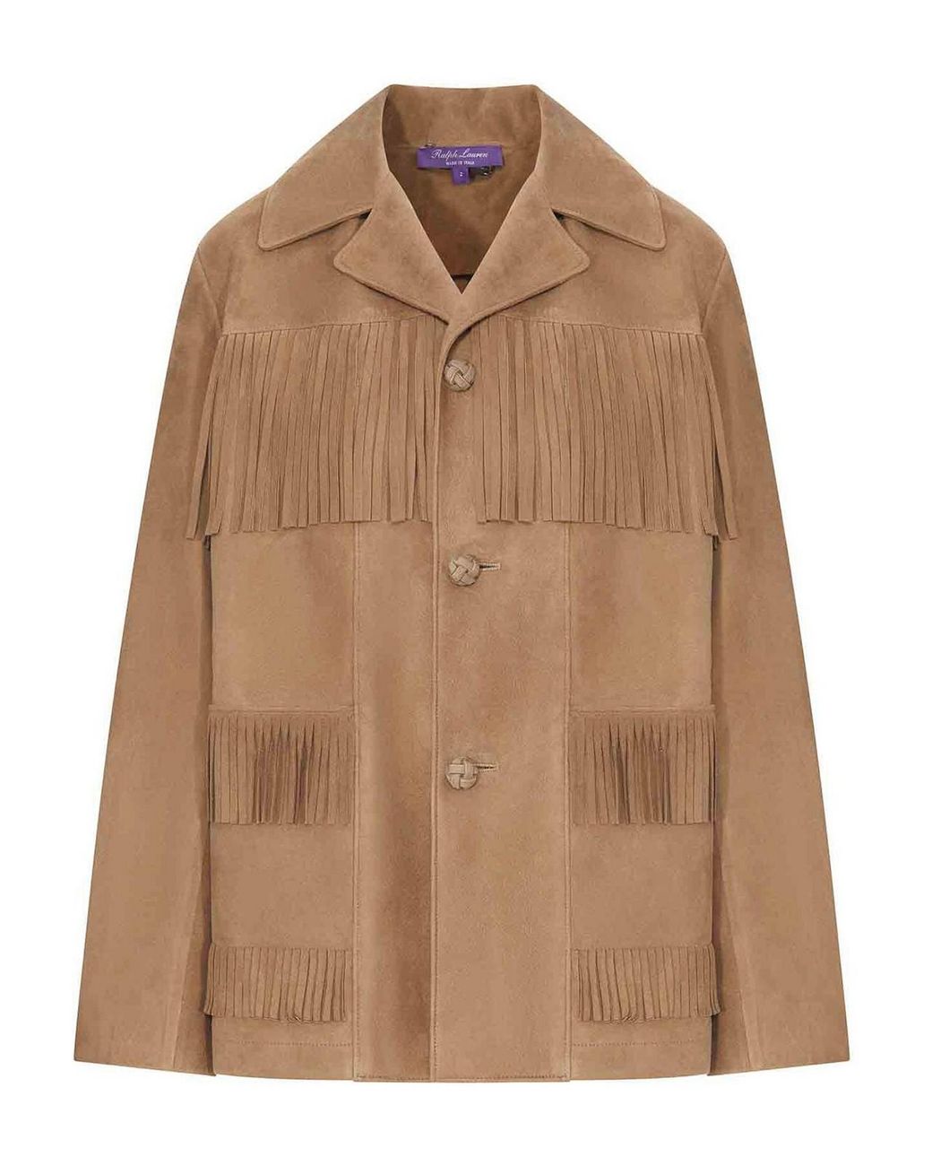 Polo Ralph Lauren Brown Western Suede Jacket With Fringes
