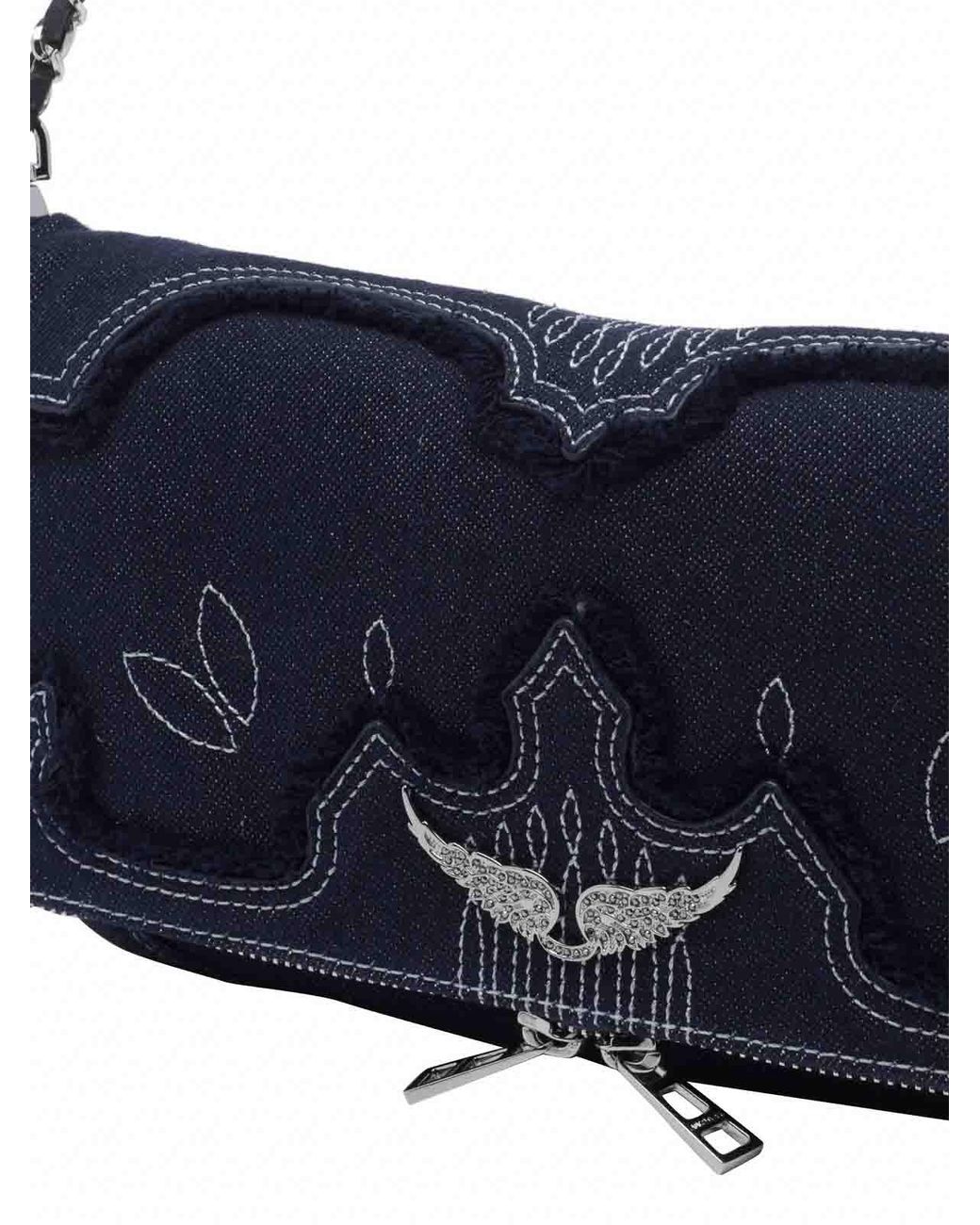 Zadig & Voltaire Blue Silent Rock Crossbody Bag