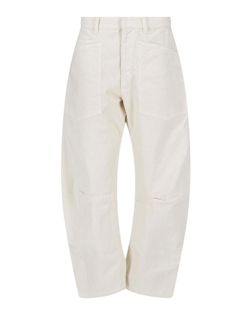 Nili Lotan White Rounded Pants