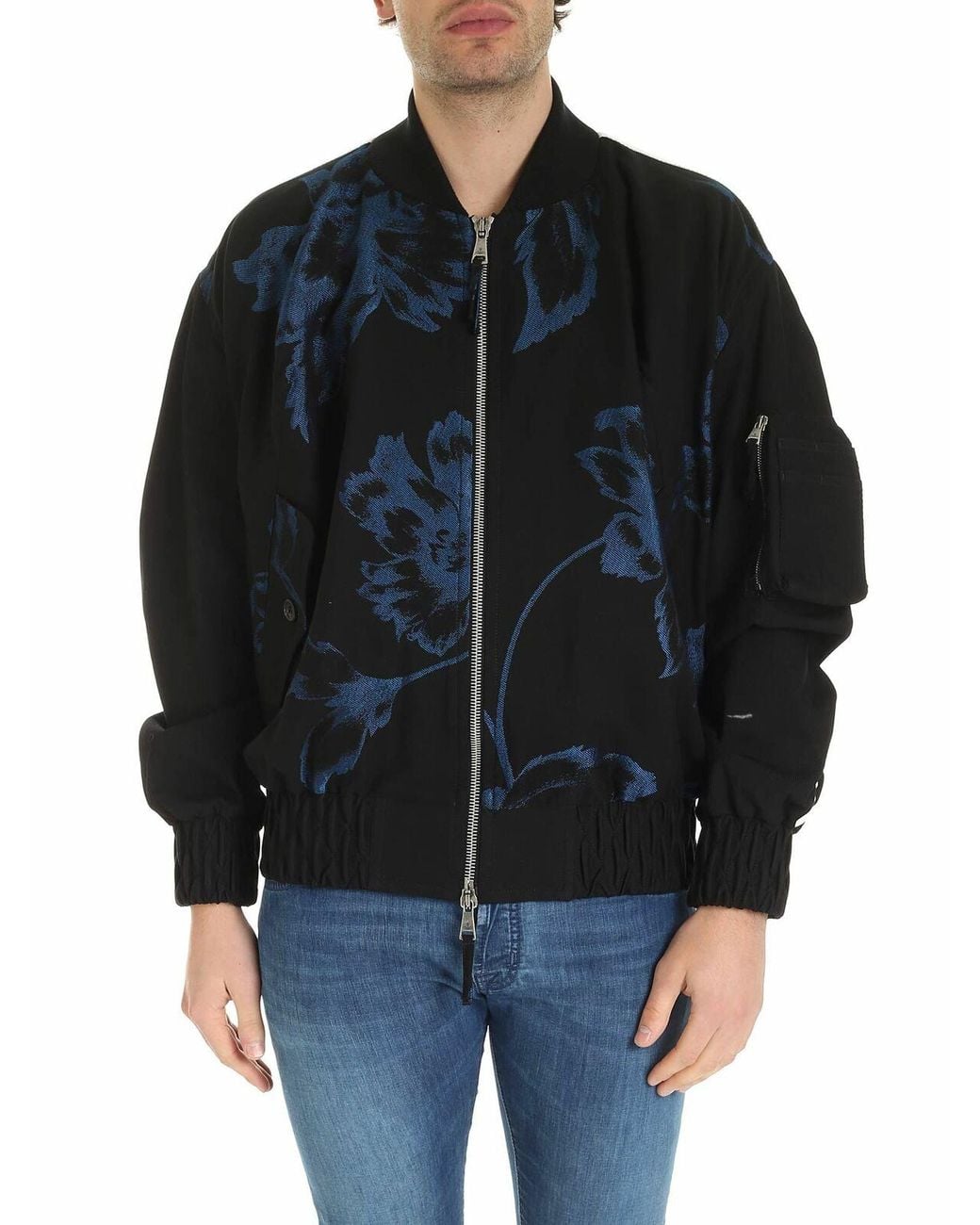 Vivienne Westwood Black Peony Oversize Bomber for men