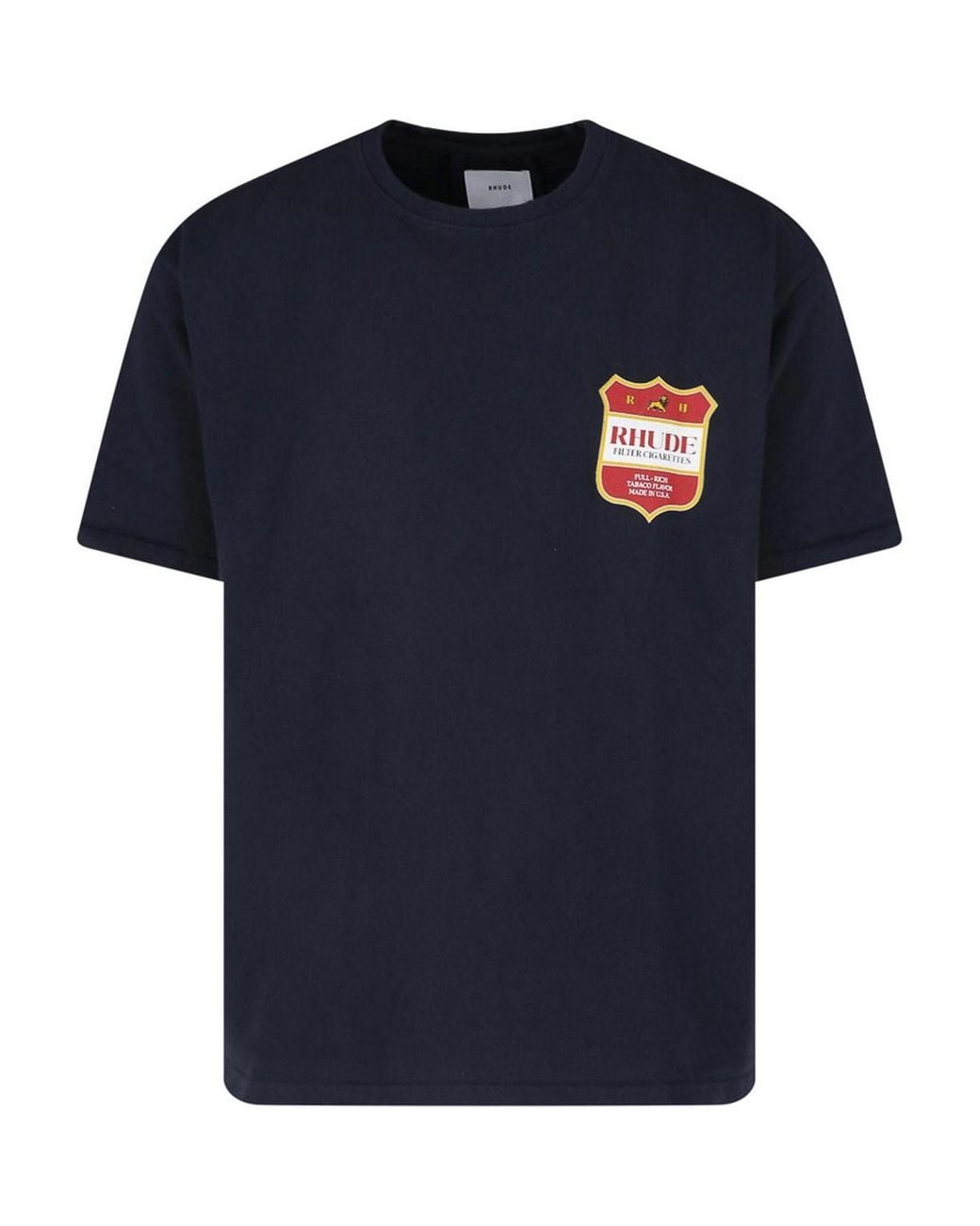 Rhude Blue Logo T-Shirt for men