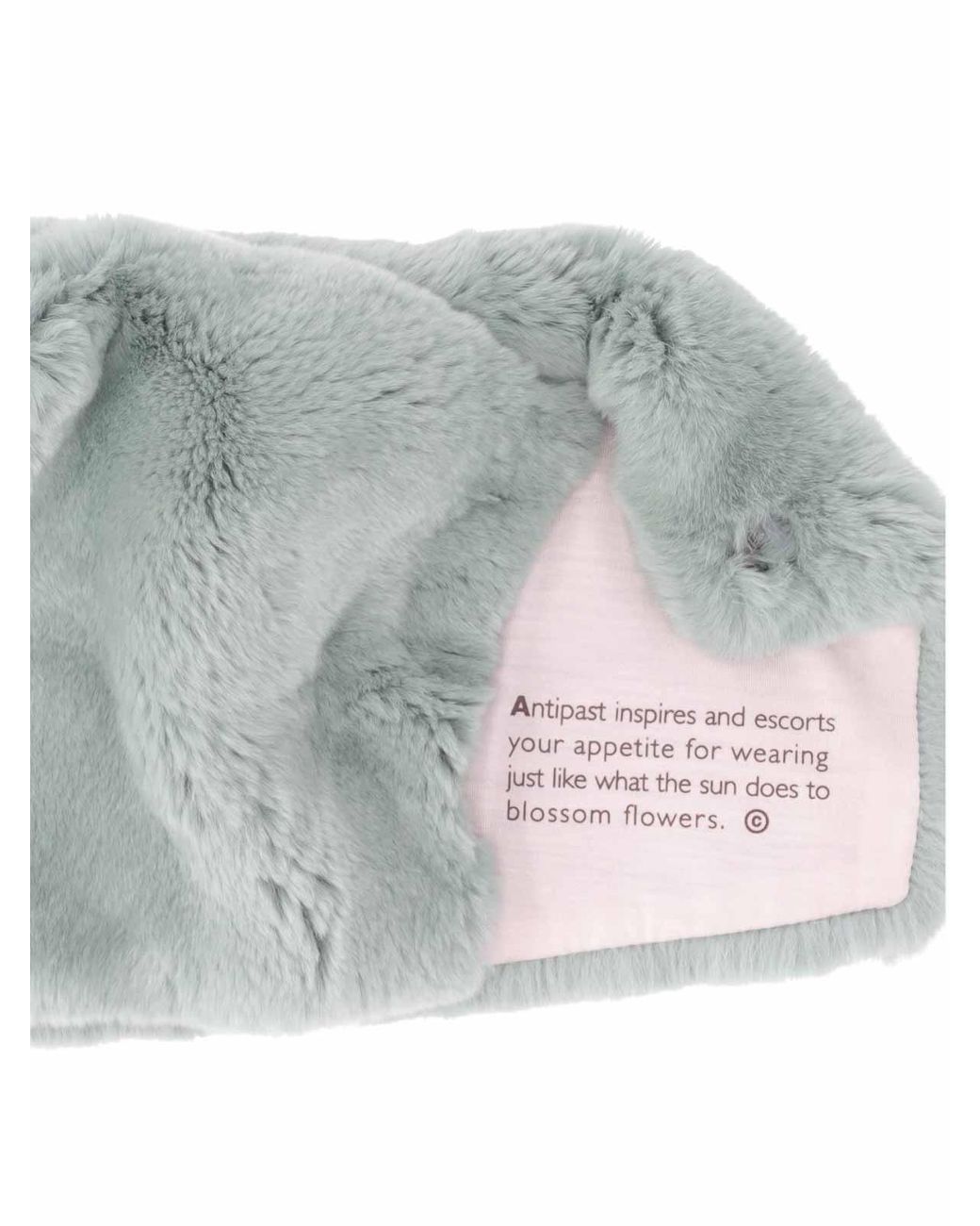 Antipast Blue Fur Muffler Scarf