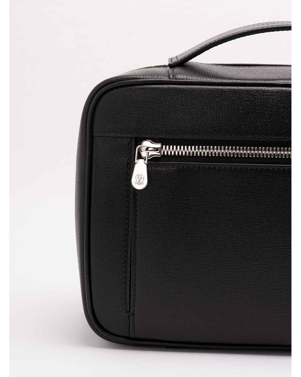 Brunello Cucinelli Black Leather Beauty Case for men