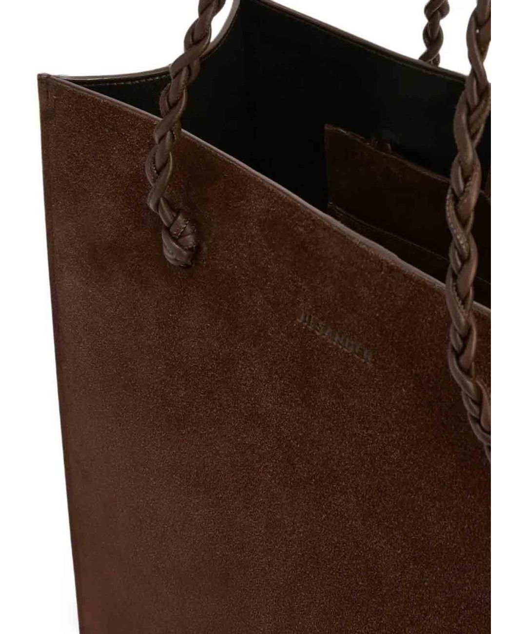 Jil Sander Brown Tangle Shopping Ns Suede