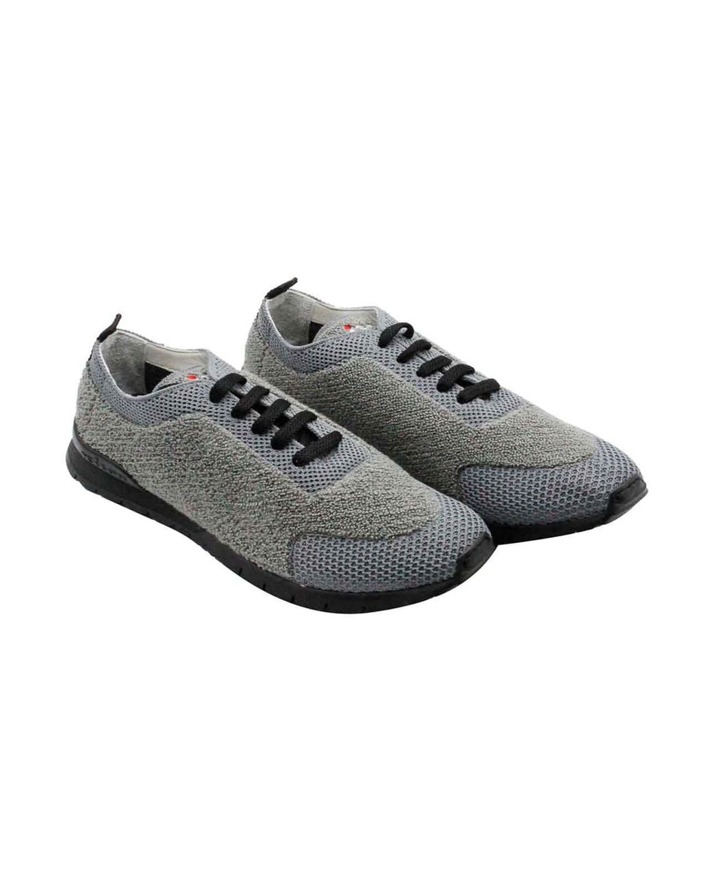 Kiton Gray Tech Fabric Sneakers for men