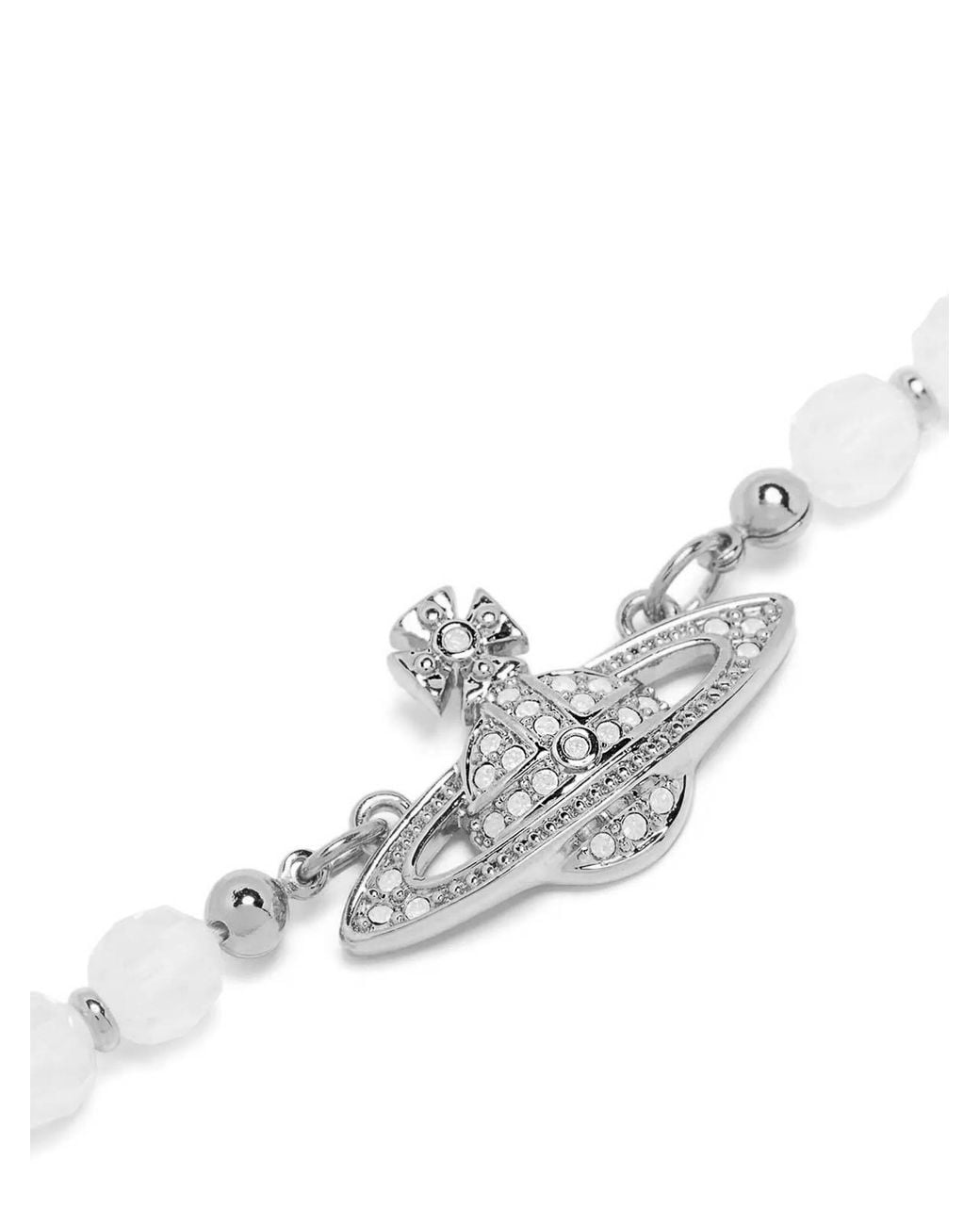 Vivienne Westwood White Mini Bas Relief Pearl Chocker