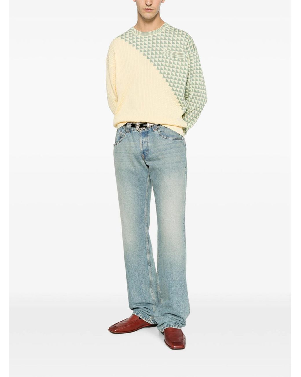 Versace Natural Sweater for men