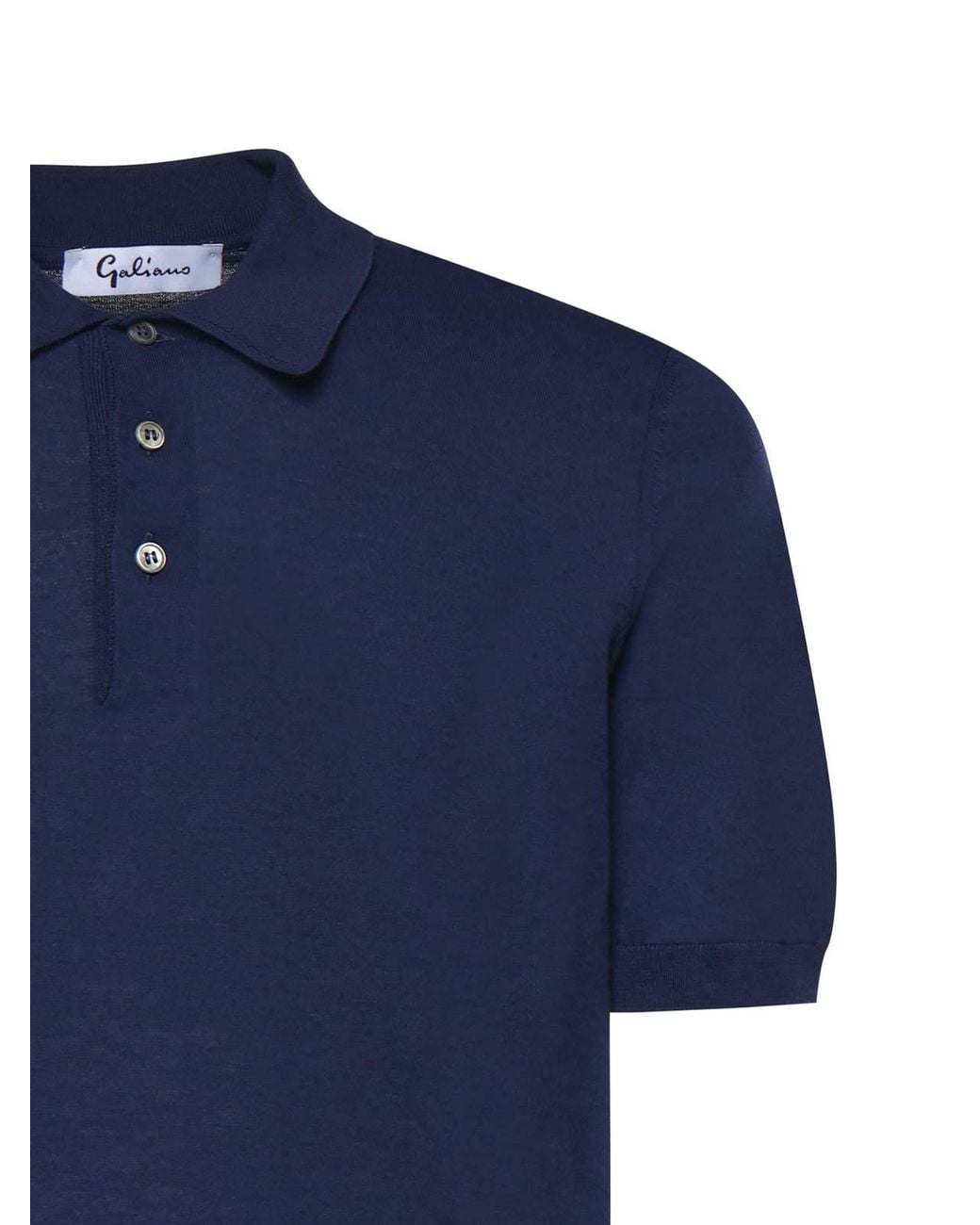 Giuliano Galiano Blue Cotton Polo for men