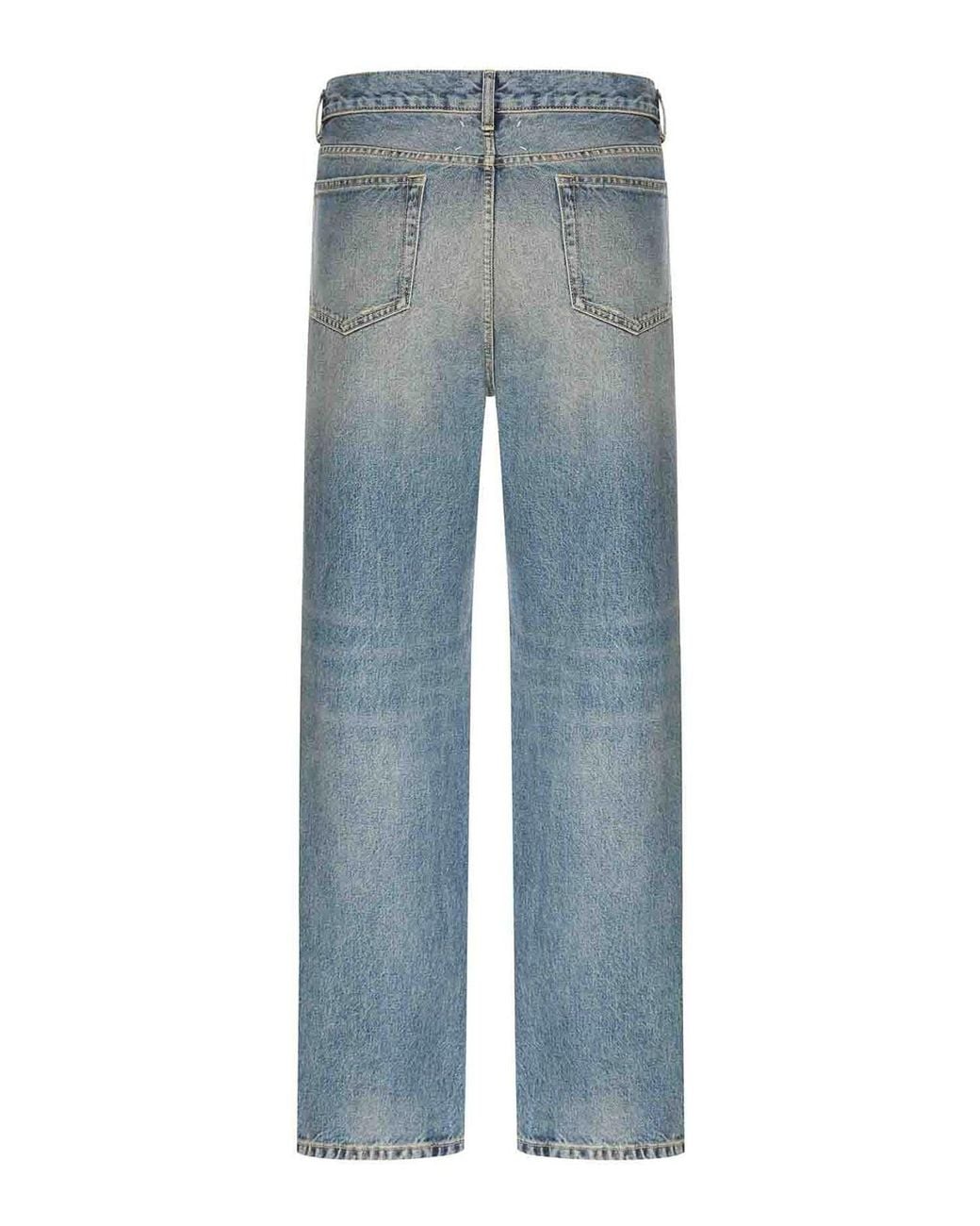 Maison Margiela Blue Distressed Straight-Leg Jeans for men