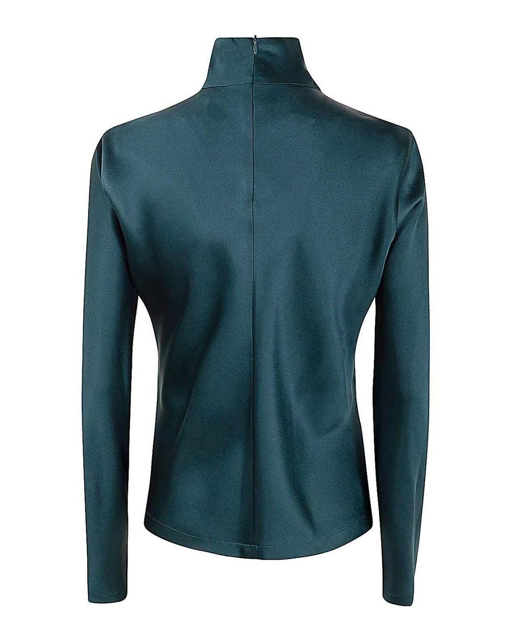 Giorgio Armani Green Silk Button-Down Shirt