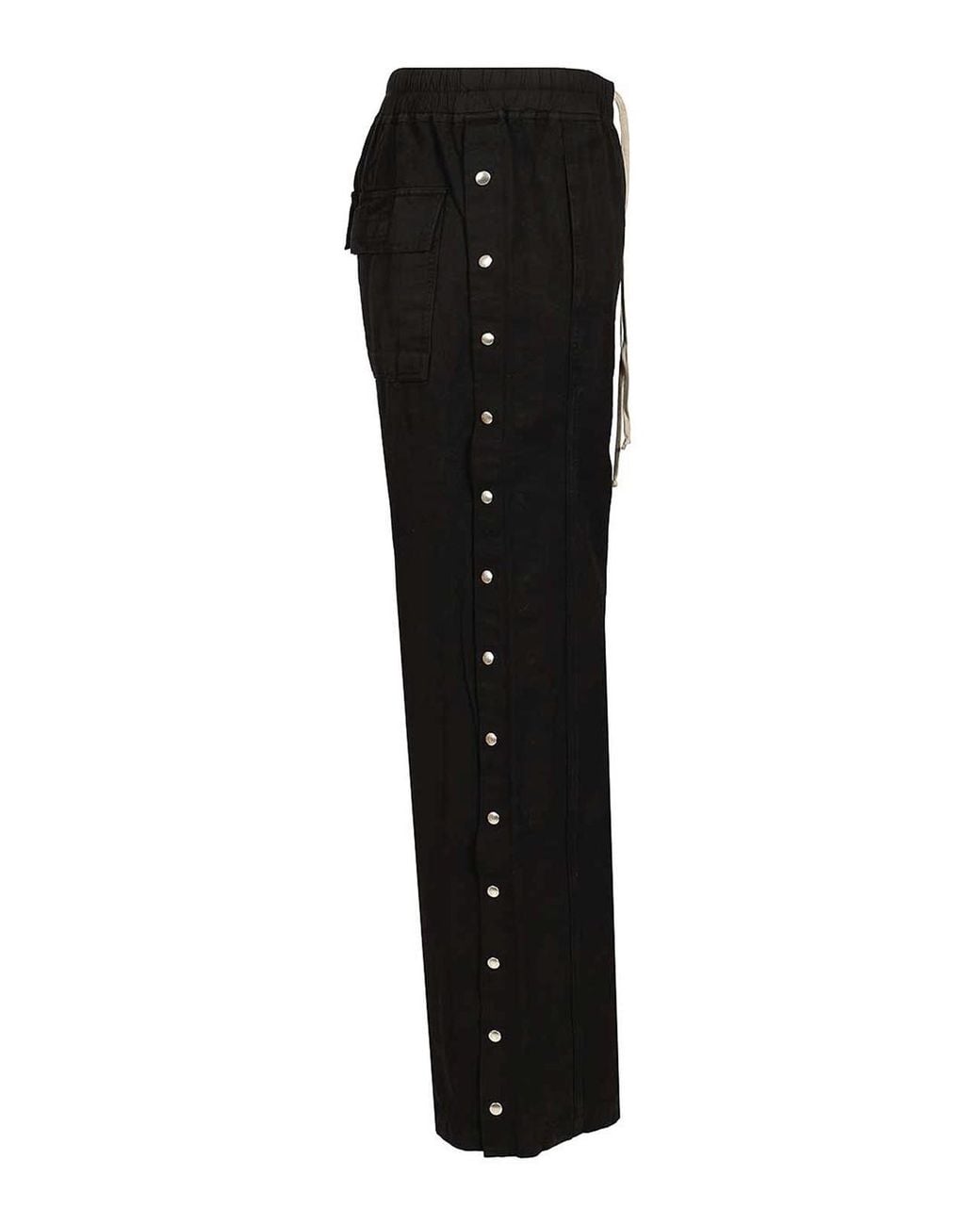 Rick Owens Black Wide Pusher Pants for men