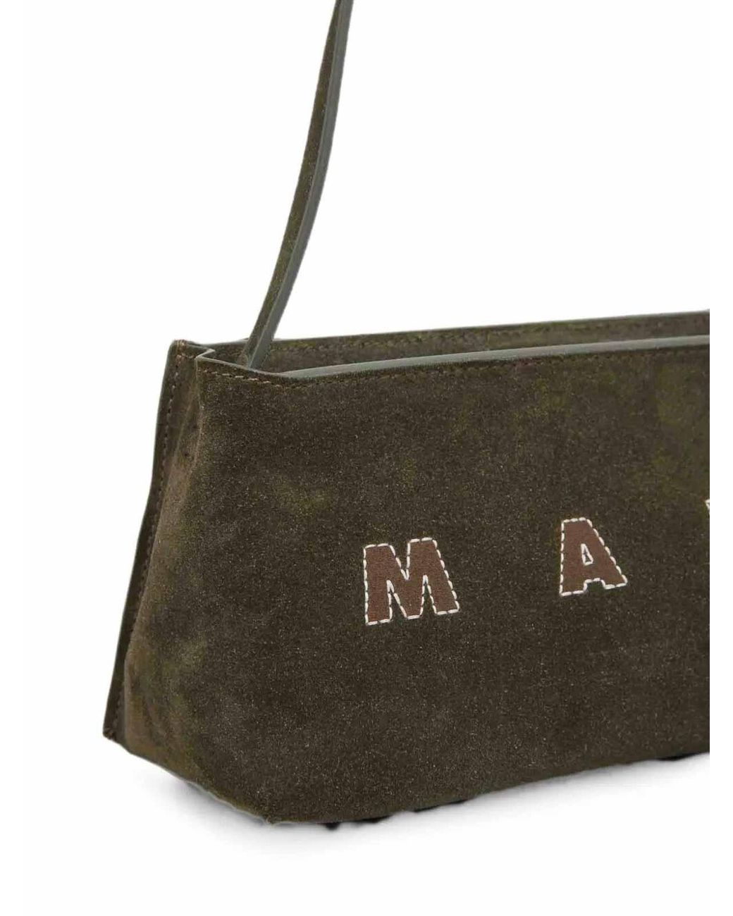 Marni Metallic Museo Hobo Pochette Coated