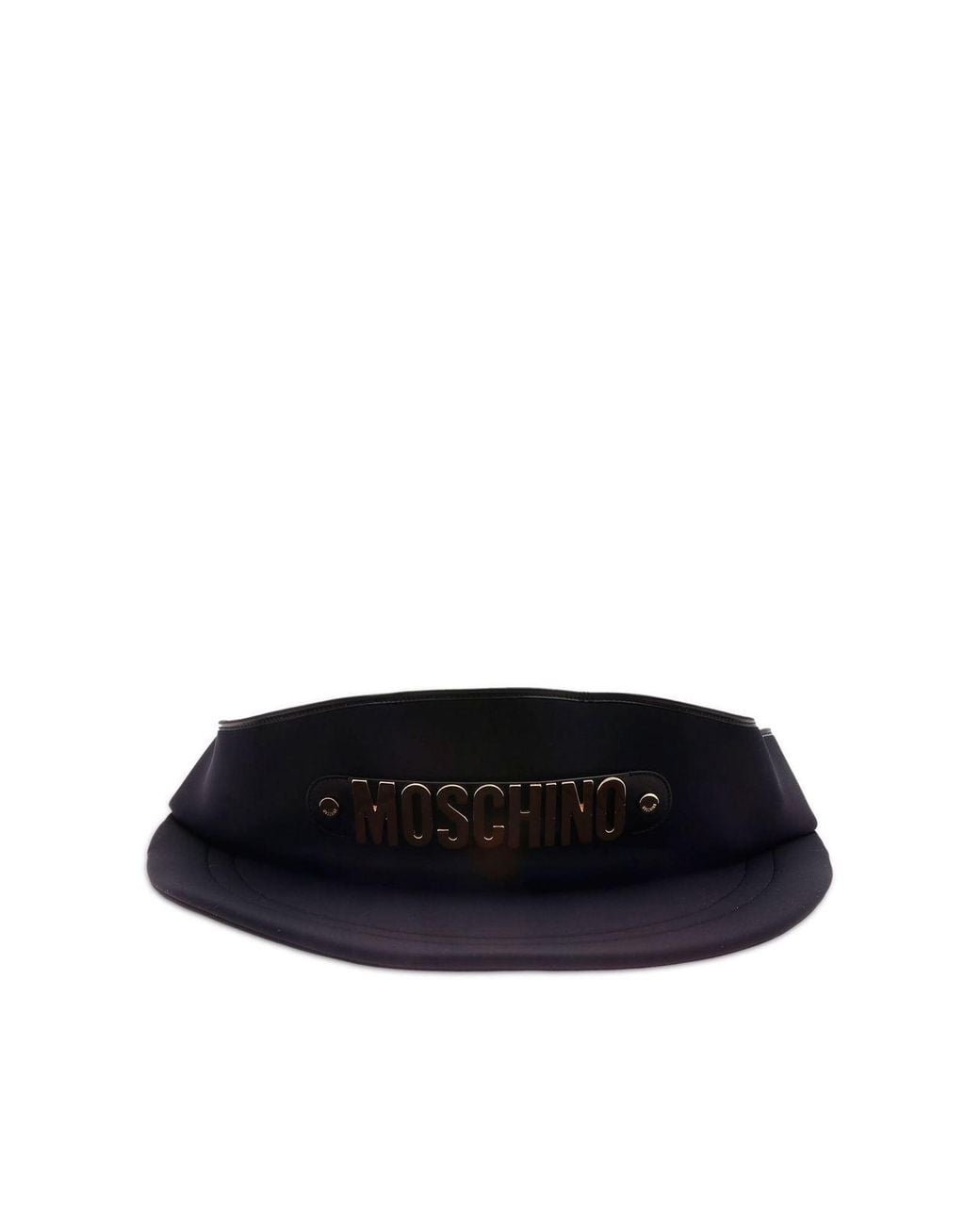 Moschino Black Macro Visor Hat Belt Bag