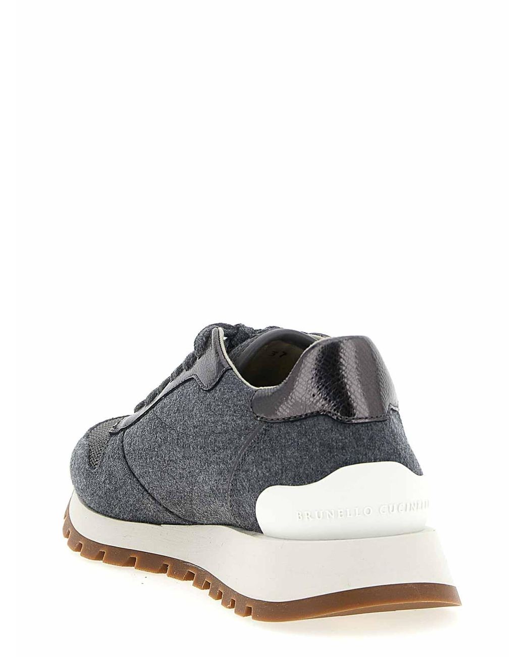 Brunello Cucinelli Blue Runners Precious Toe Sneakers