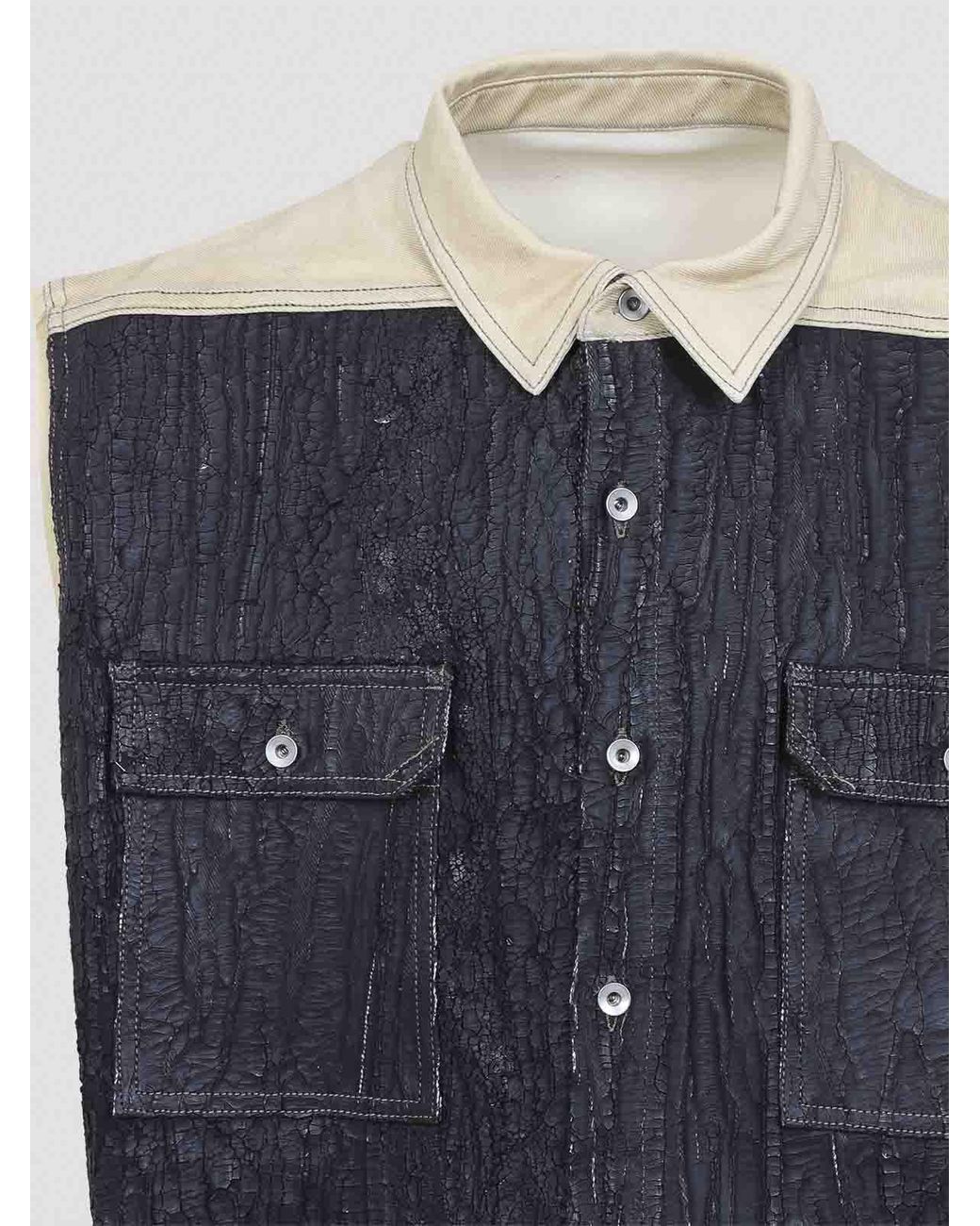 Rick Owens Blue Drkshdw Sl Tommy Jumbo Jacket for men