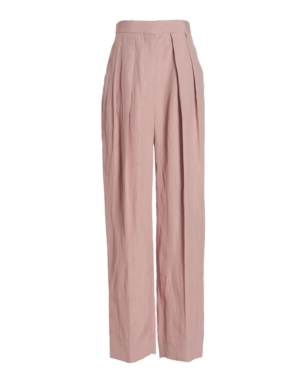 Stella McCartney Pink Pants With Front Pleats Viscose