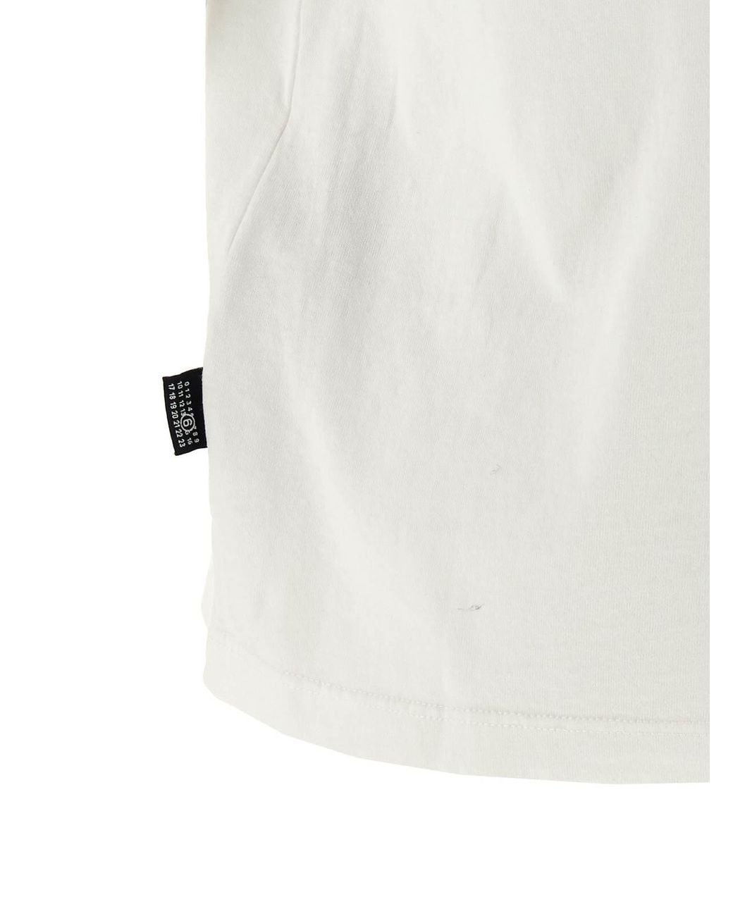 MM6 by Maison Margiela White Arc Print T-Shirt