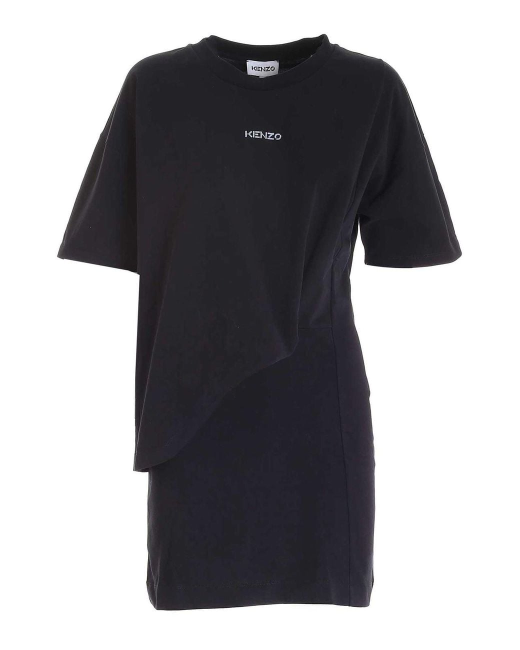 KENZO Black Logo Printed Mini Dress