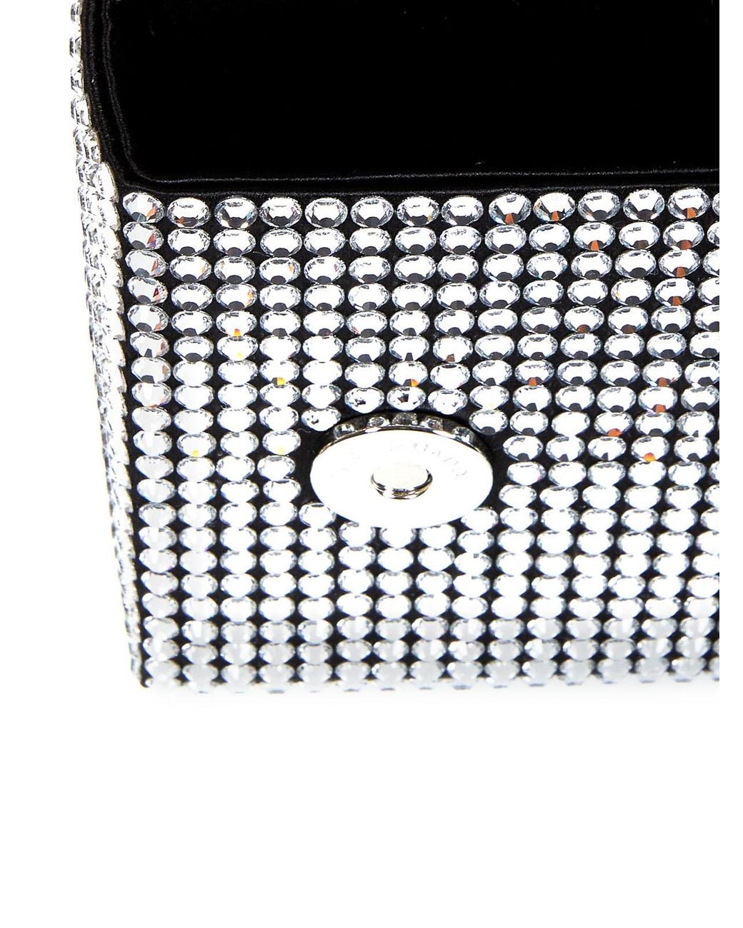 AMINA MUADDI Gray Satin Clutch