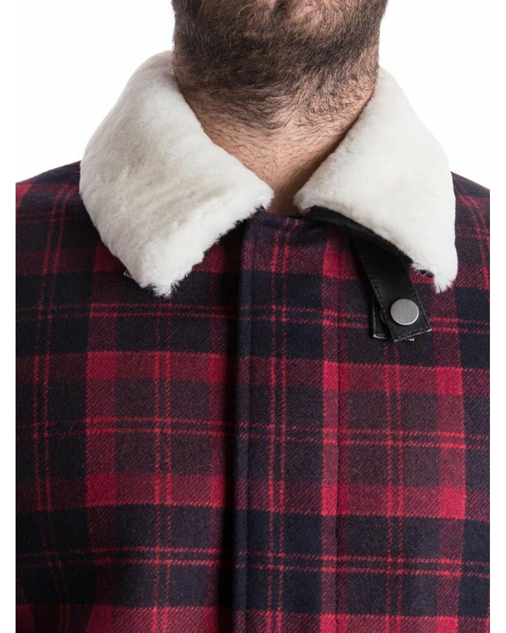 Karl Lagerfeld Red Wool Jacket for men