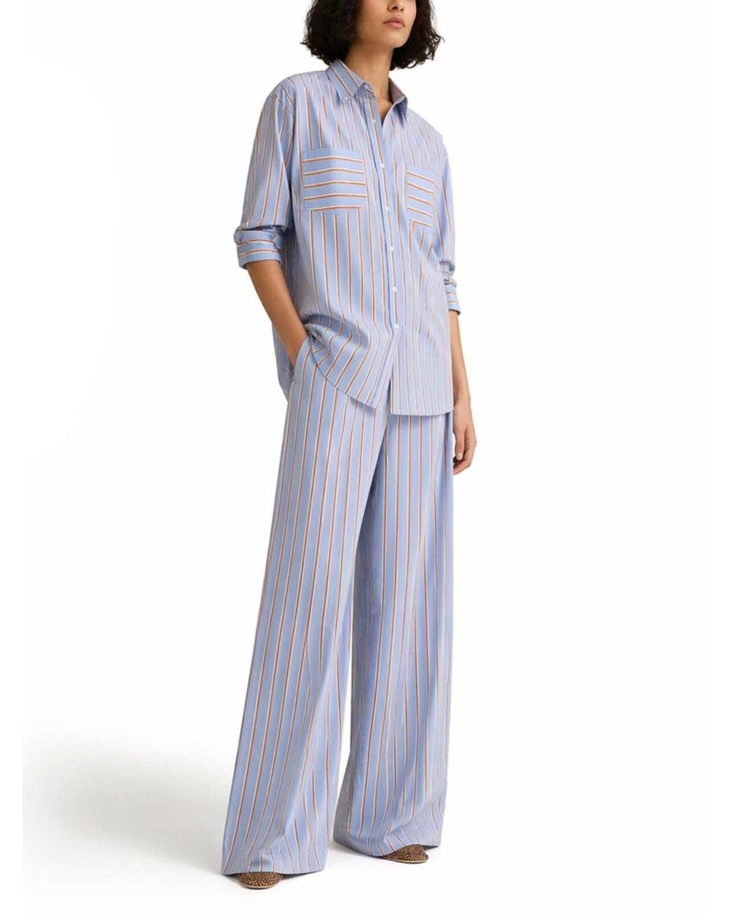 Dries Van Noten Blue Striped Shirt