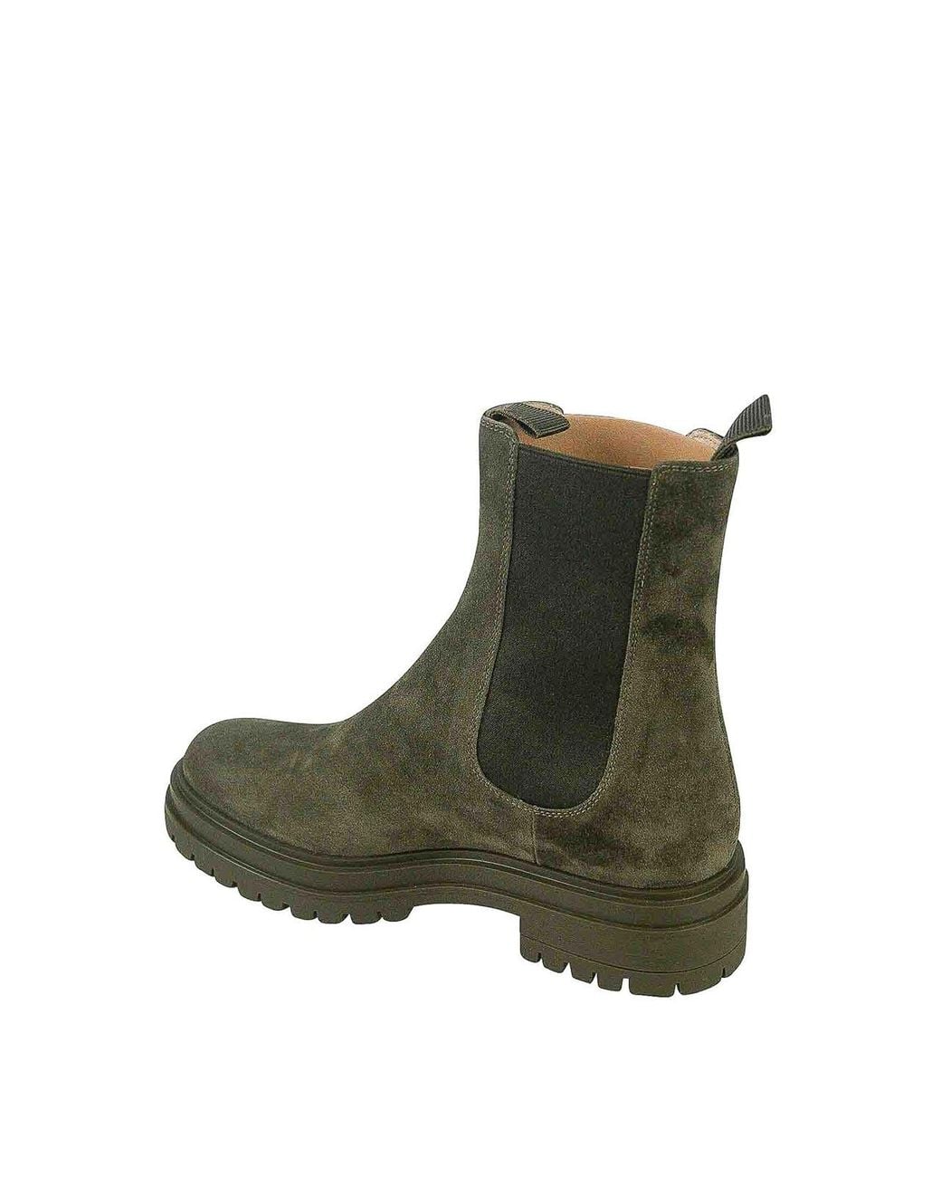 Gianvito Rossi Green Chelsea Boots