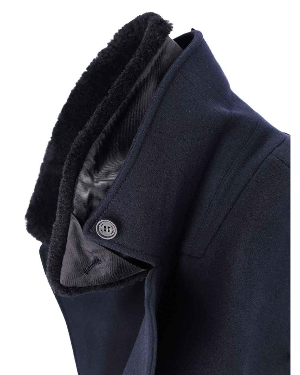 Mackage Blue Double-Breasted Coat for men