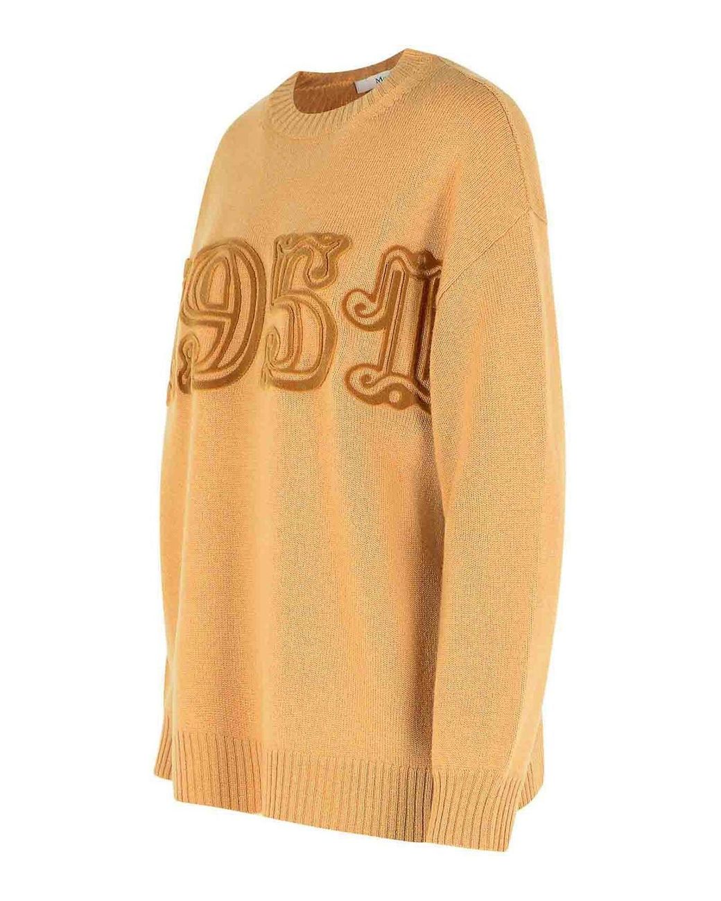 Max Mara Orange Camel Wool And Cashmere Sweater