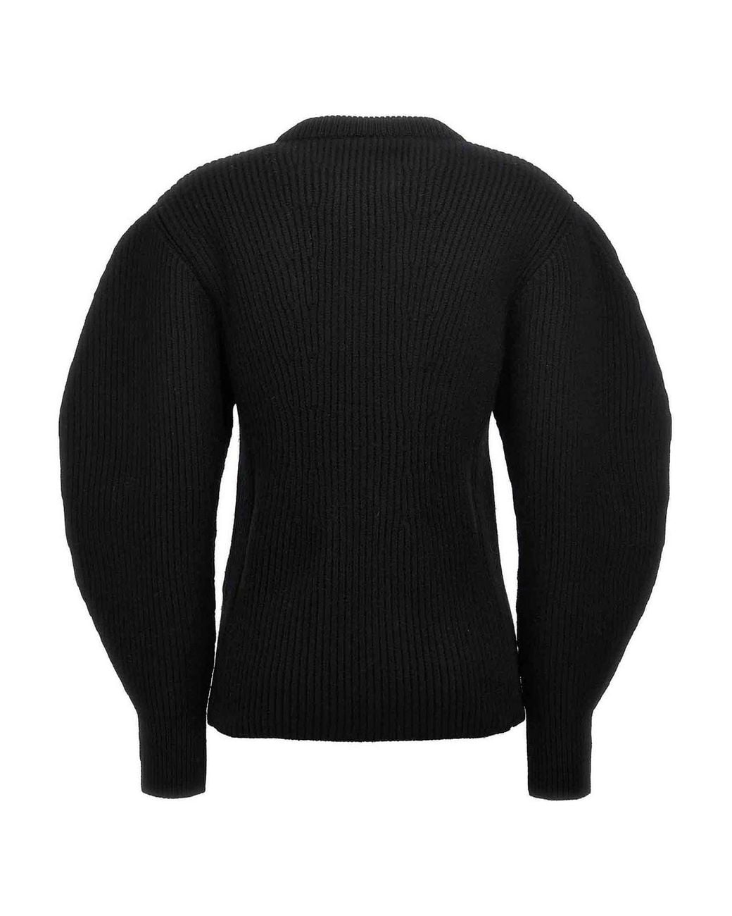Jil Sander Black Ribbed Sweater