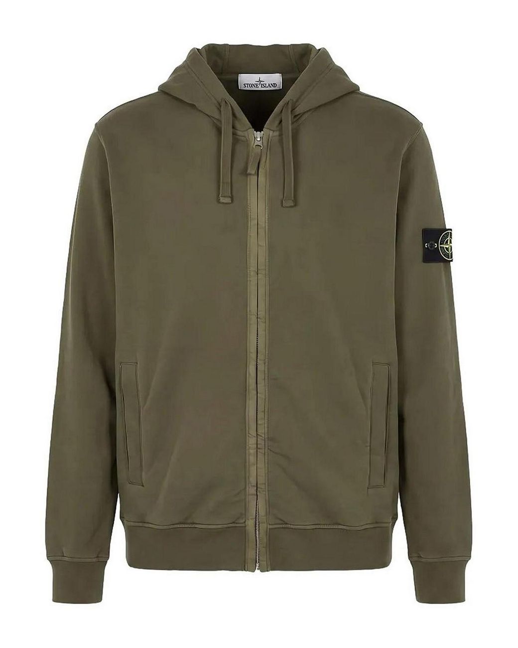 Stone Island Green Felpa Military Sweatshirt for men