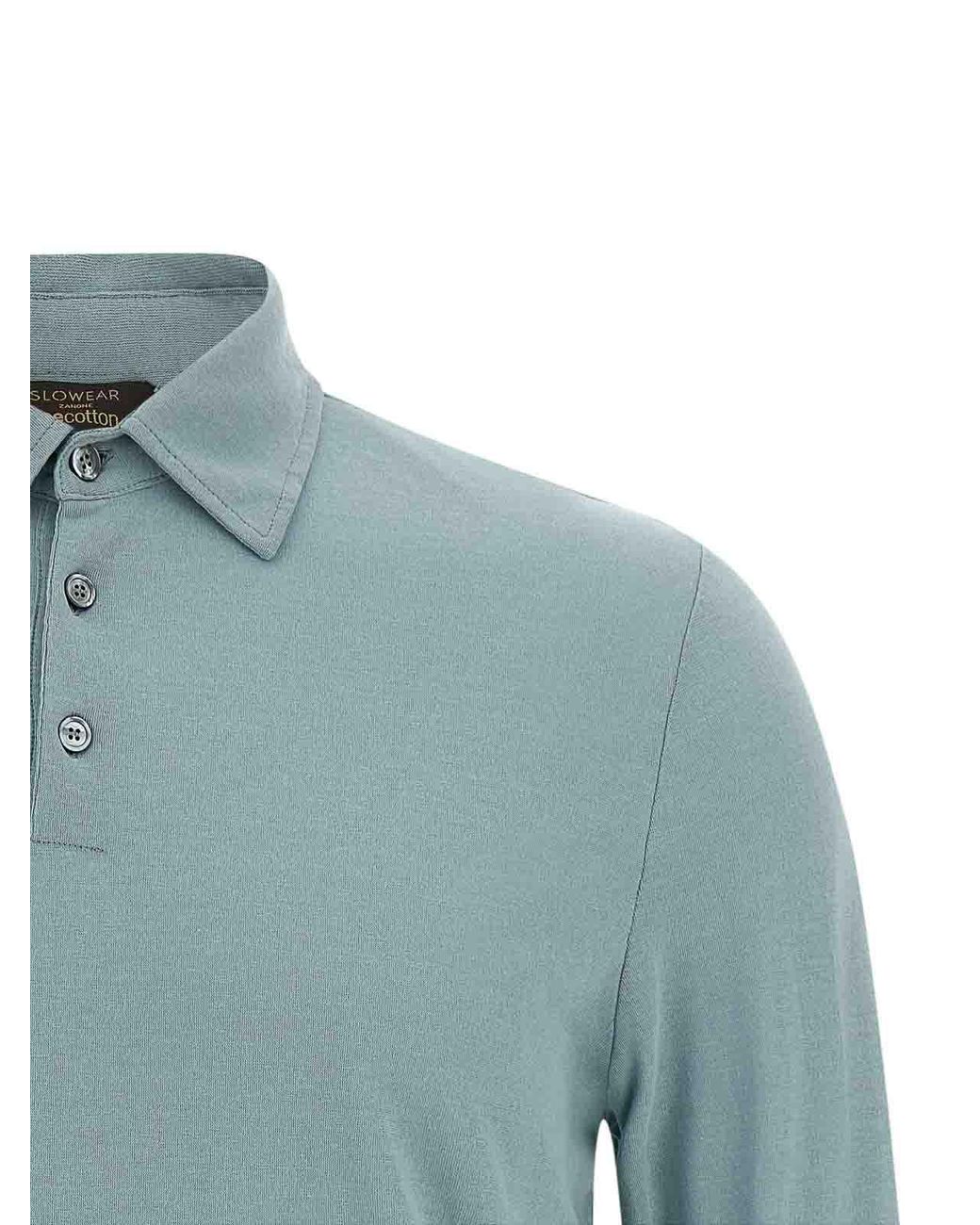 Zanone Green Ice Cotton Polo Shirt for men