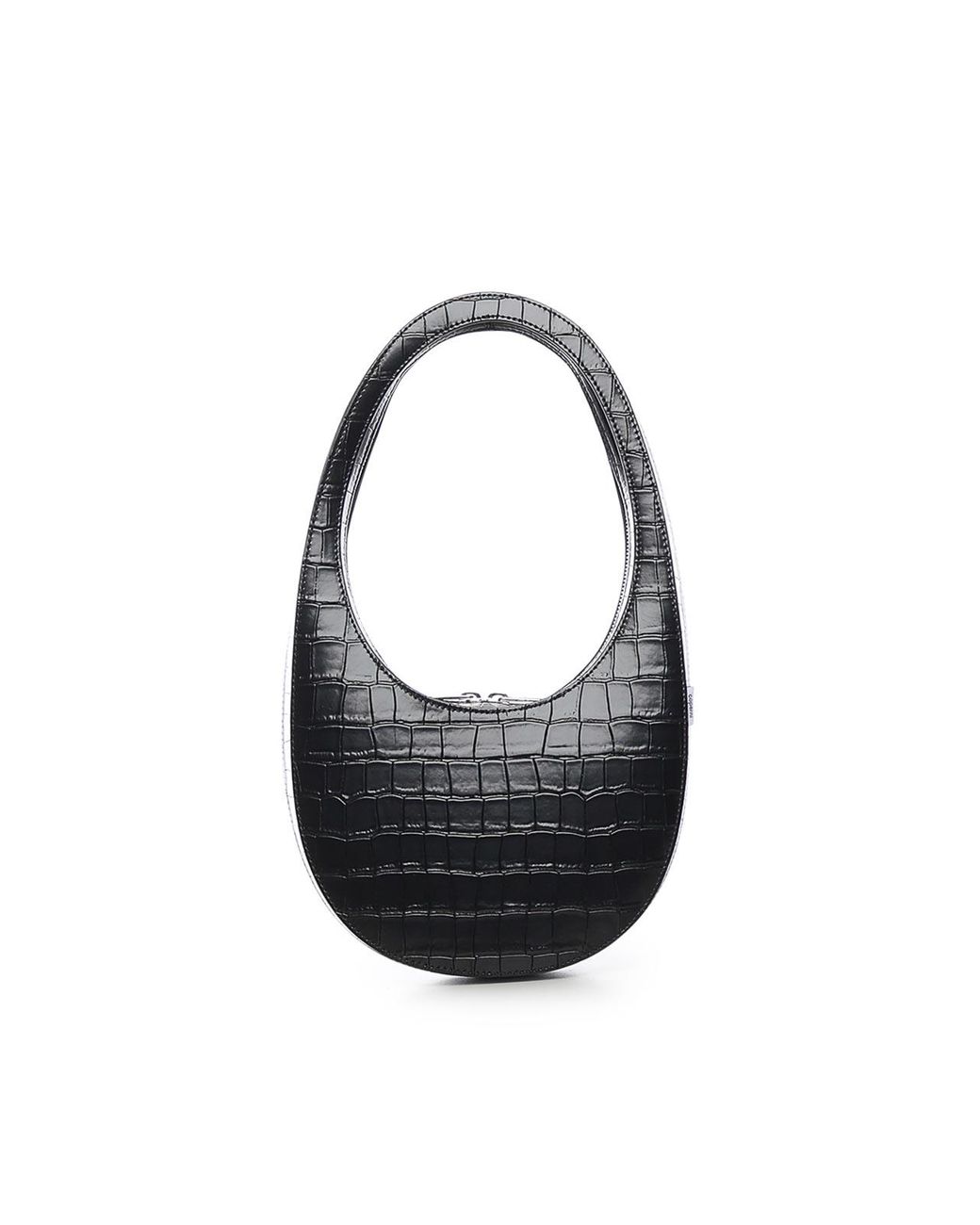 Coperni Black Croco Swipe Leather Shoulder Bag