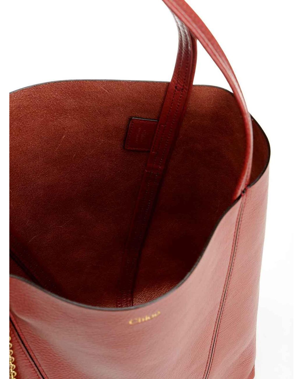 Chloé Red Chlo Spin Tote Bag