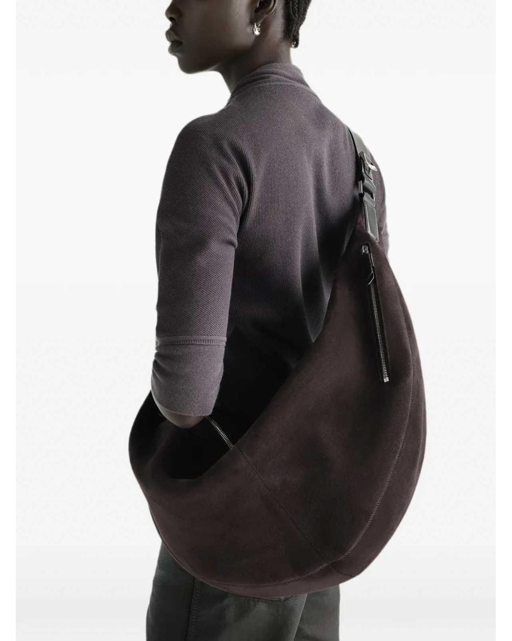 Lemaire Brown Large Quiver Clip Bag