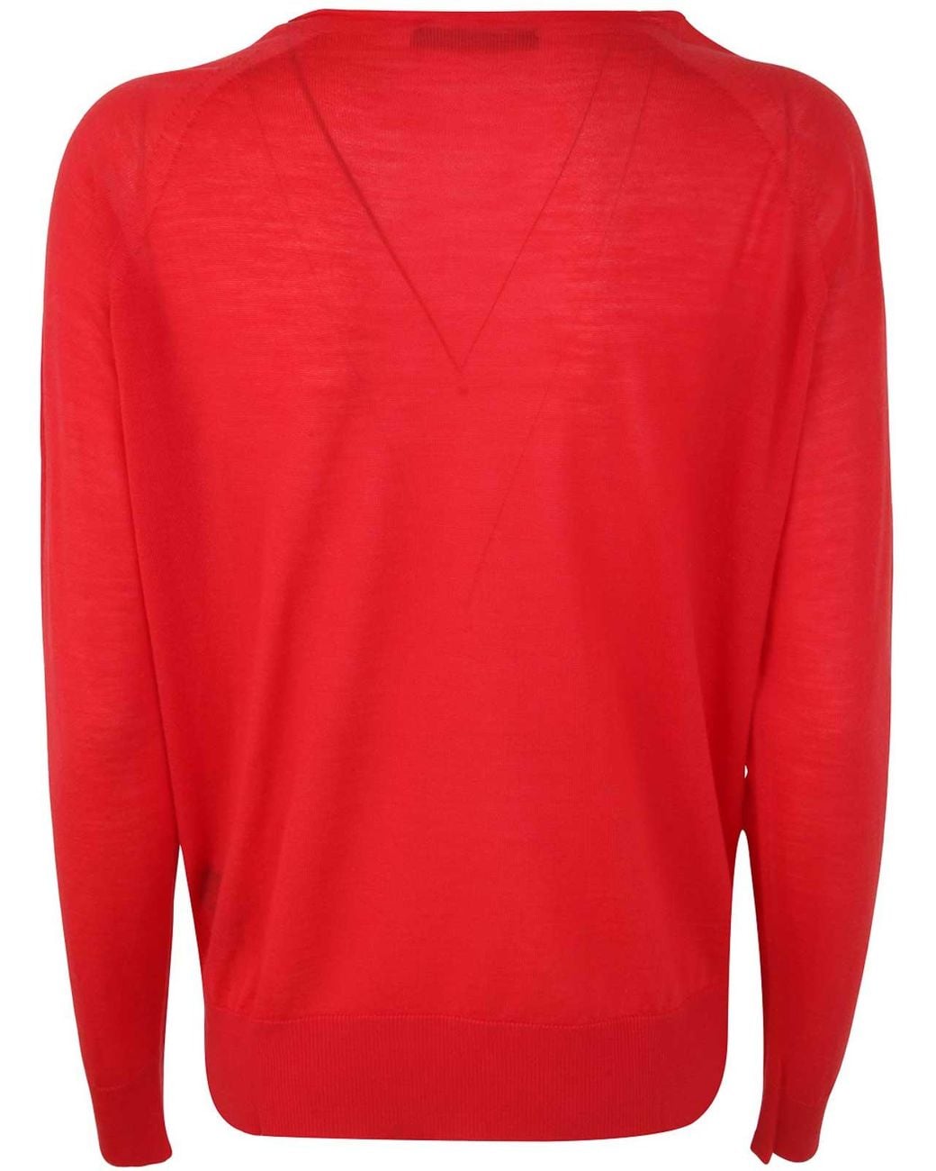 Nuur Red Boat Neck Sweater