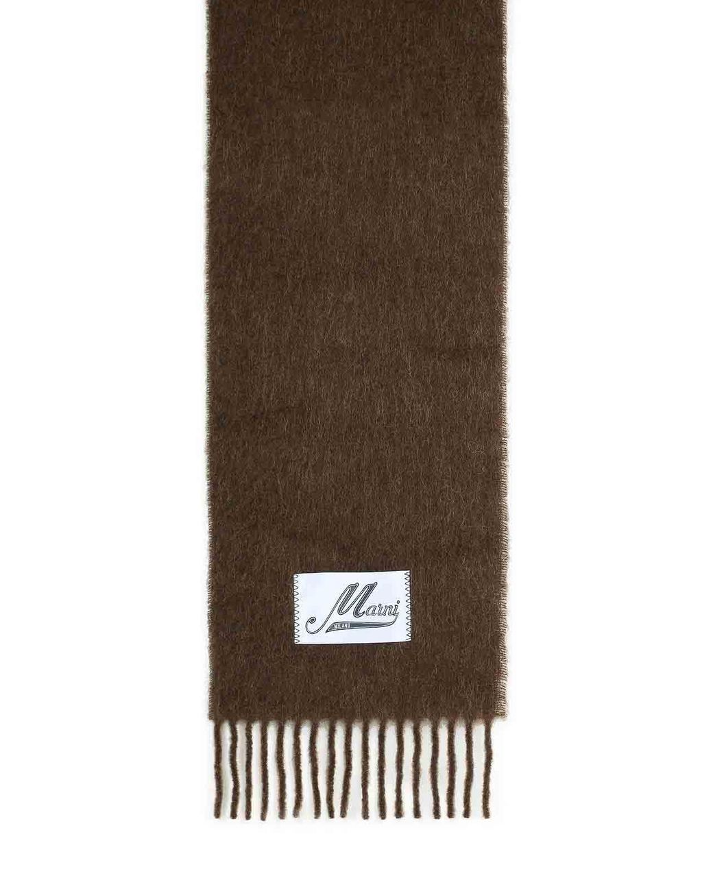 Marni Brown Alpaca Blend Scarf