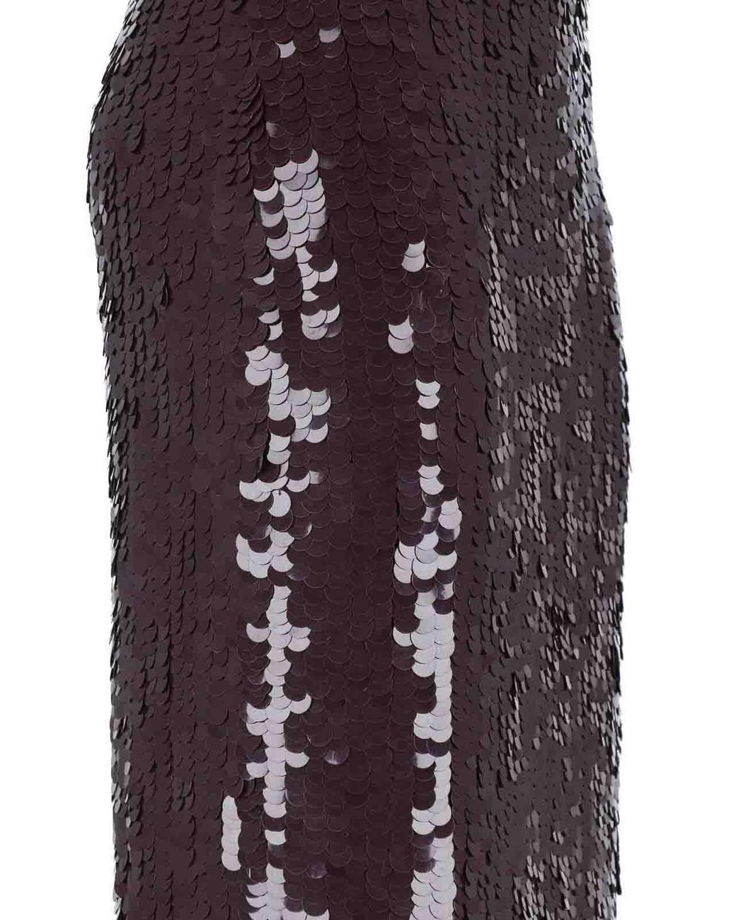 P.A.R.O.S.H. Purple Sequin Midi Skirt