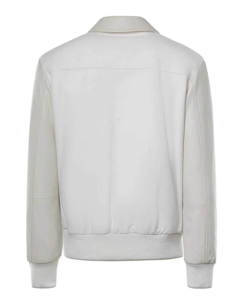 Eleventy Gray Two-Tone Bomber Jacket for men