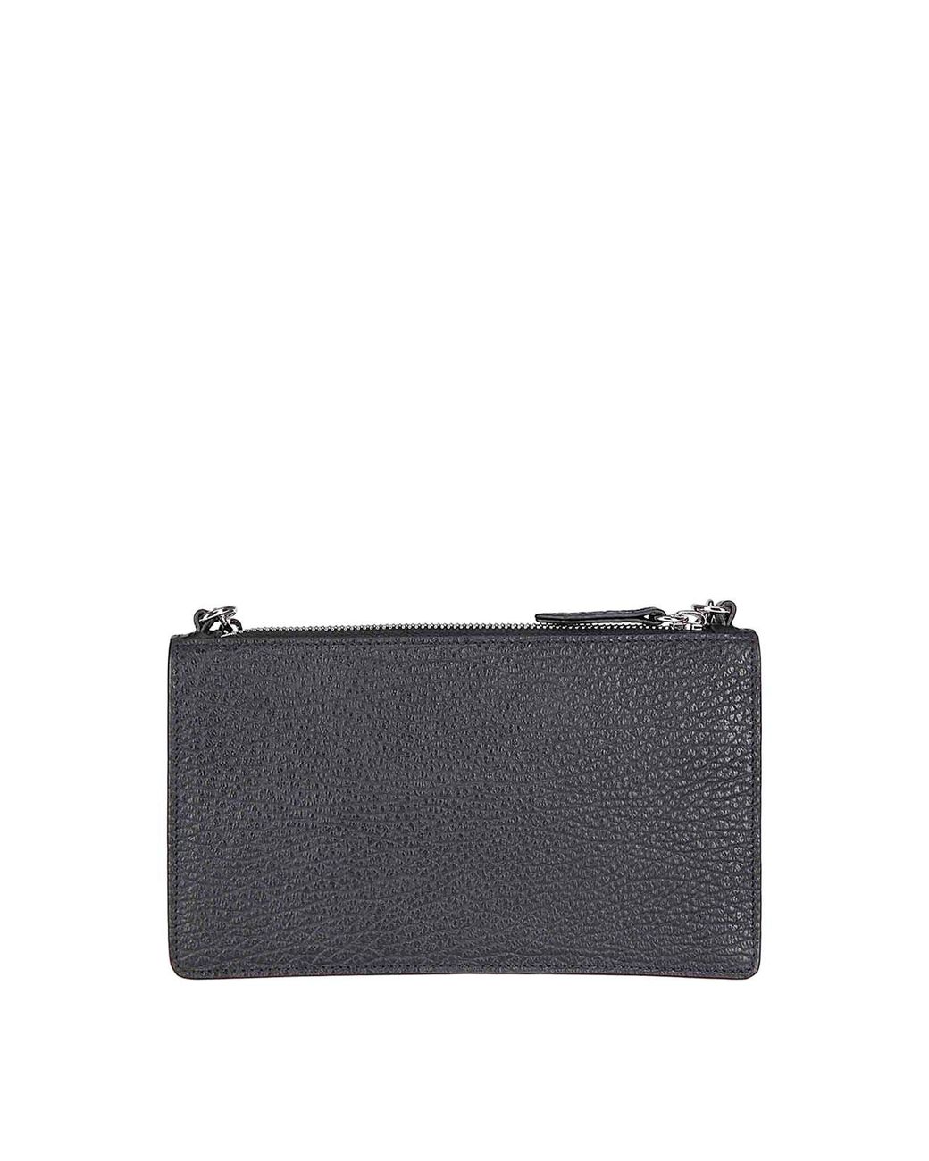 Maison Margiela Gray Zipped Wallet On Chain