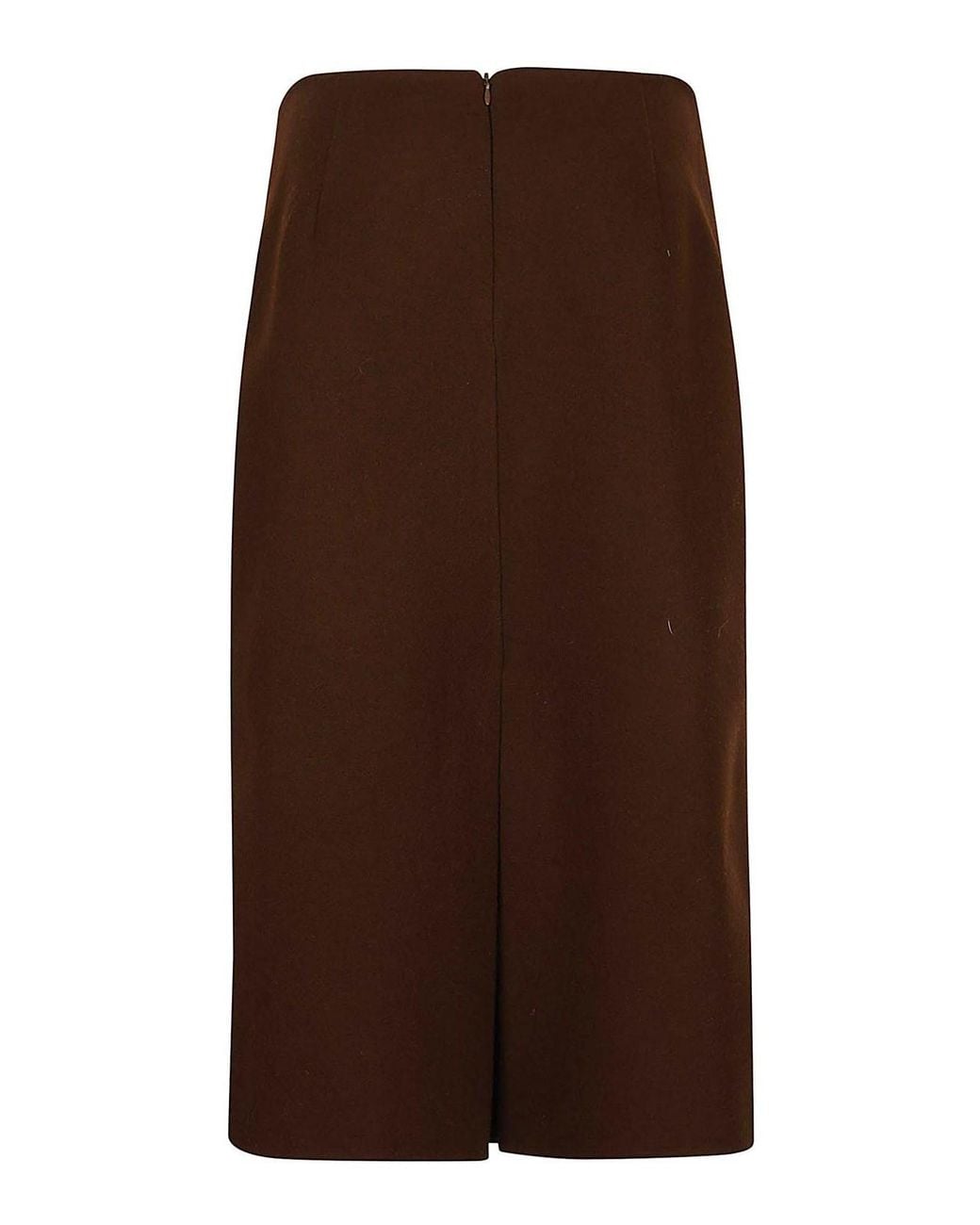 Ermanno Scervino Brown Midi Skirt