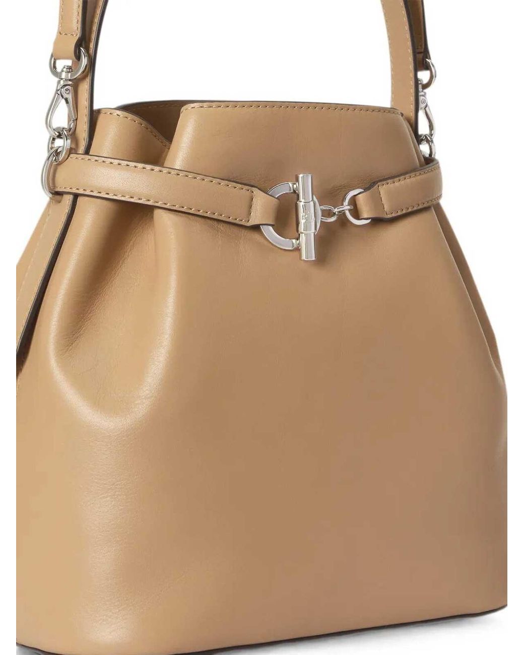 Ralph Lauren Natural Blke Medium Bucket Bag